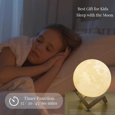 3D Moon Lamp – Rechargeable LED Night Light for Home Decor