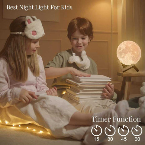 3D Moon Lamp – Rechargeable LED Night Light for Home Decor
