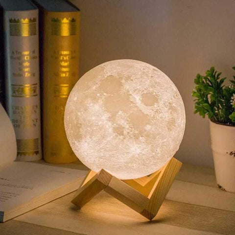 3D Moon Lamp – Rechargeable LED Night Light for Home Decor